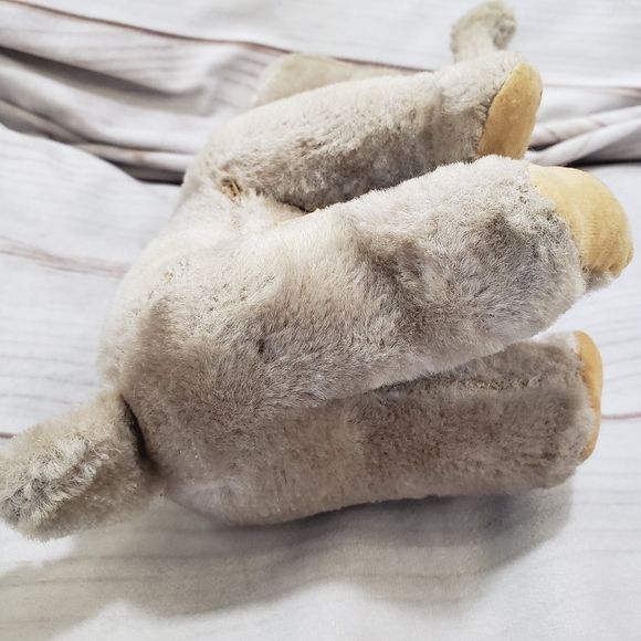 Vintage Mohair Elephant Straw Stuffed Animal Made In Japan 1950s Sitting 7 Inch - Picture 10 of 15